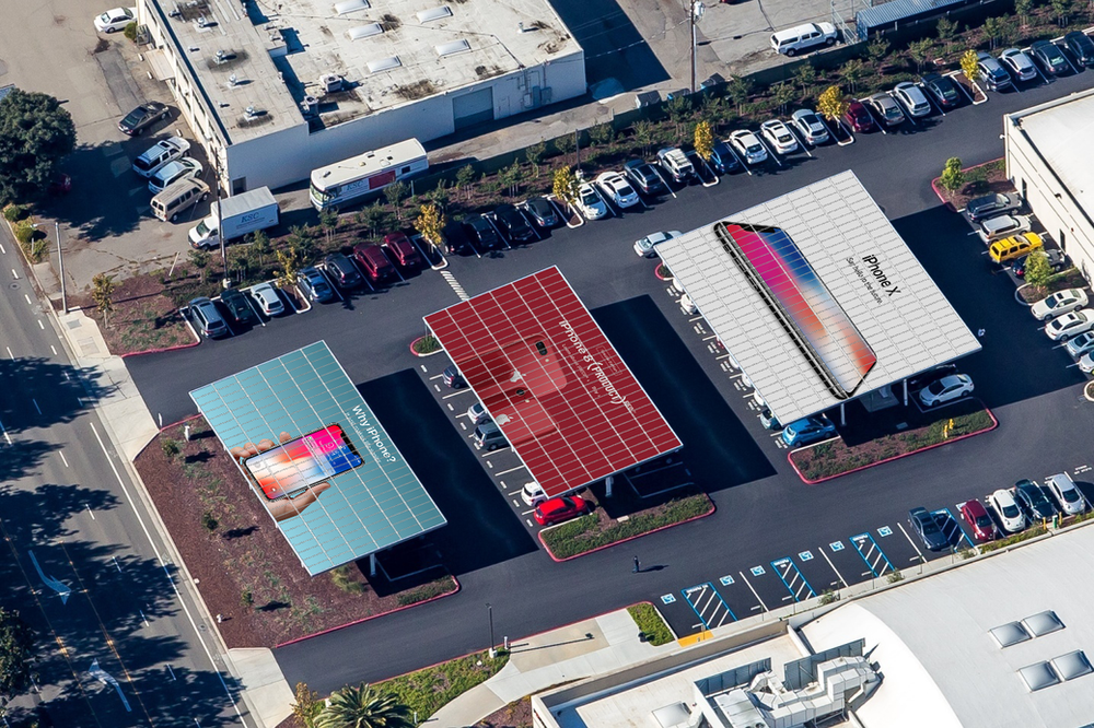 Solar carports as a means for advertising showcases your brand's message and commitment to sustainability solar system aesthetic, solar panels design, beautiful solar panels, good looking solar panels, sustainable goals, sustainable marketing, solar power brands, advertising campaign, brand CSR, sustainable advertising, commercial solar