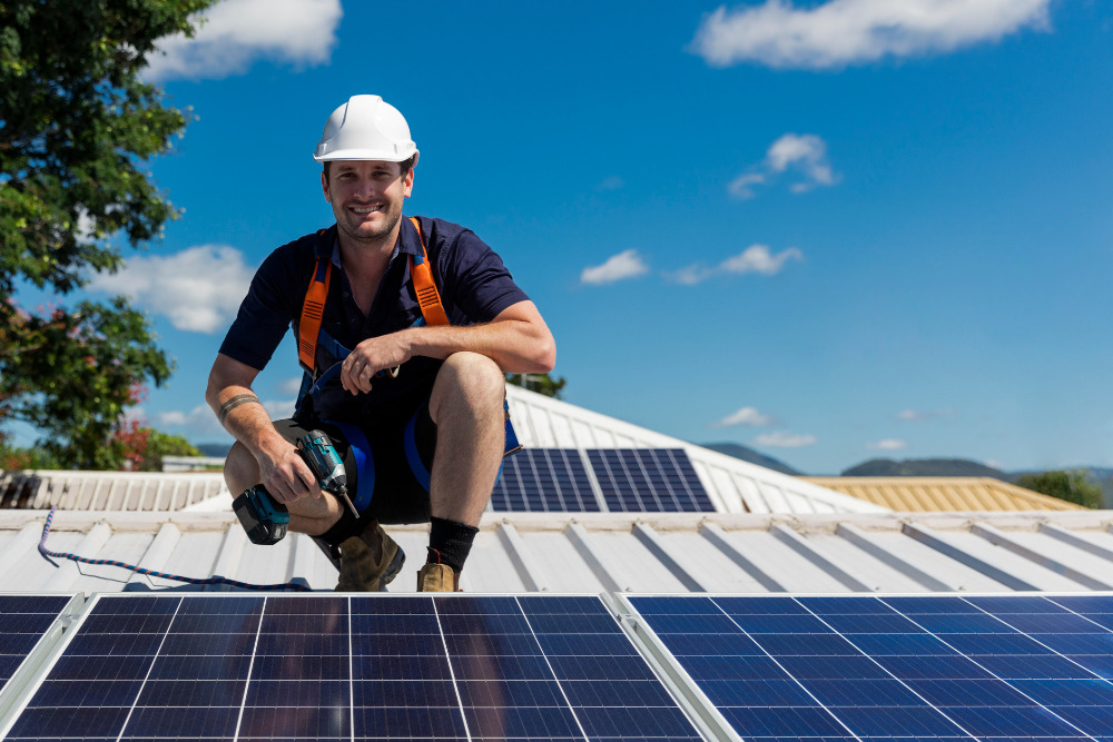 Solar panel installation process
